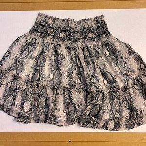 Snake Skin Pattern Flowy Skirt
